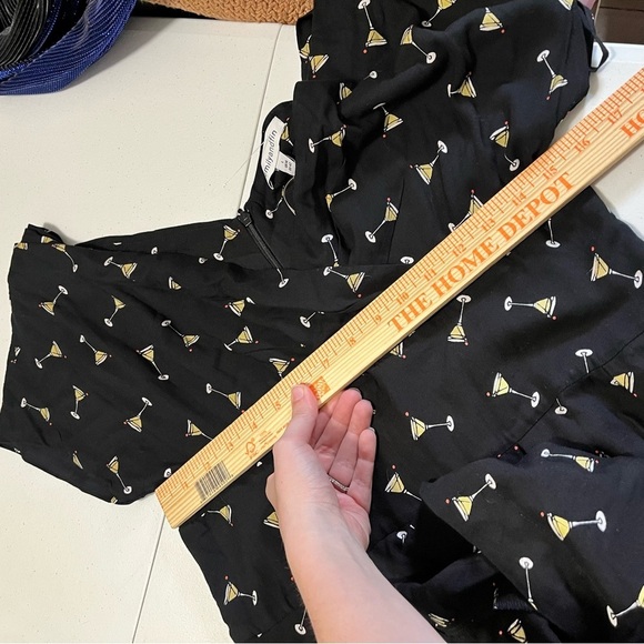 Emily and Fin Gabriella Manhattan Martini Print Dress Black UK 14 US 10 R - Picture 8 of 8